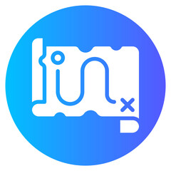 treasure map gradient icon
