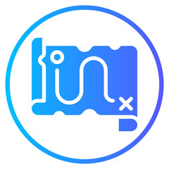 treasure map gradient icon