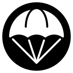 parachuting glyph icon