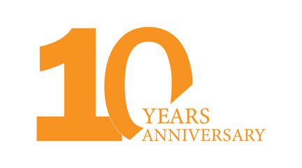 10th Anniversary Celebration Logo – Elegant and Luxury Vector Icons for Milestone Celebrations in golden color.