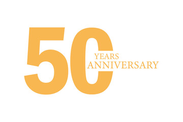 50th Anniversary Celebration Logo – Elegant and luxury Vector Icons for Milestone Celebrations in  gold color.