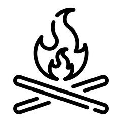 bonfire line icon