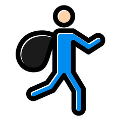 robbery vector icon 