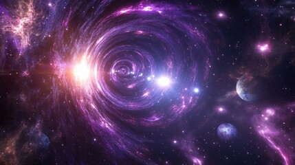 Fototapeta premium Cosmic vortex in swirling nebulae