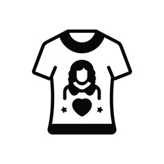 Black solid icon for mom tshirt