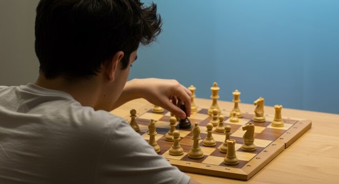 Dam Chess Tournament in Texas Chess players in full concentration sit at a table with a classic dam board