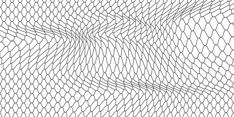 Curved net pattern. Seamless design for sportswear or equipment like soccer goals, volleyball nets, basketball hoops, hockey nets, and athletic gear. eps10
