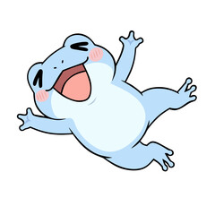 illustration of a sleeping frog