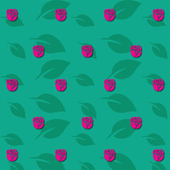 Colorful rose print seamless pattern design for textile

