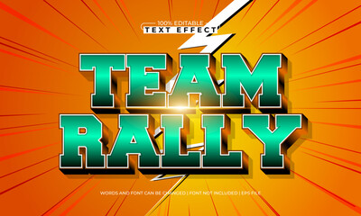 team rally editable text effect with a sport and team text style