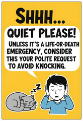 NoKnock Door Knocking Deterrent Sign