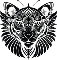 black and white tattoo design