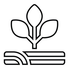 Agriculture line icon design. Agriculture thin black outline symbol vector illustration. editable stroke icon on transparent background.