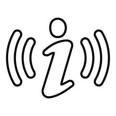 alert info line icon design. alert info thin black outline symbol vector illustration. editable stroke icon on transparent background.