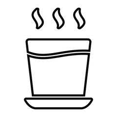 Americano line icon design. Americano thin black outline symbol vector illustration. editable stroke icon on transparent background.