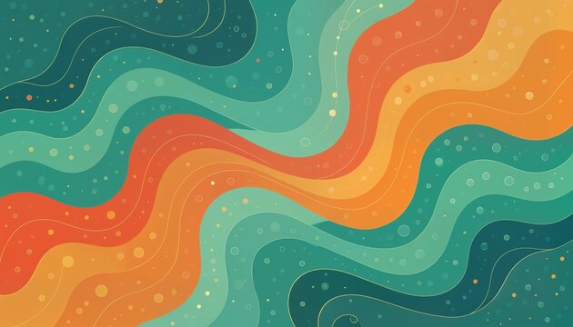 Organic Liquid Vector Background with Gradient Flow in Coral and Teal Tones