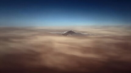 Stealth bomber shrouded in atmospheric haze