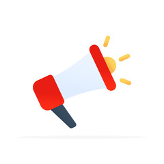 megaphone icon, colored flat vector. modern and minimalist design