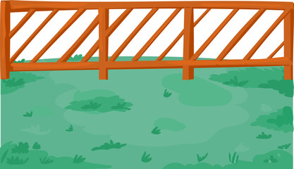 Obraz premium crisscross fence over lawn vector icon for outdoor landscape, gardening or countryside scenery