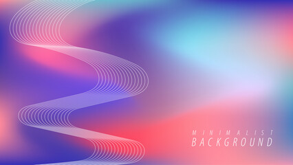 Minimalist abstract gradient background with wavy lines