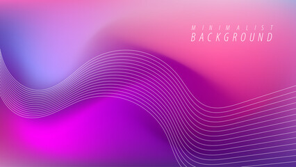Minimalist abstract gradient background with wavy lines