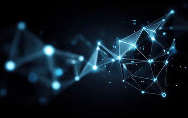 Abstract network design in dark blue