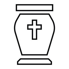 Obraz premium Ashes line icon design. Ashes thin black outline symbol vector illustration. editable stroke icon on transparent background.