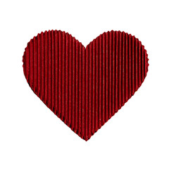 Red Cardboard Heart on Black Background