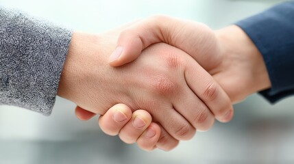 Strong Handshake Symbol of Business Partnership and Agreement