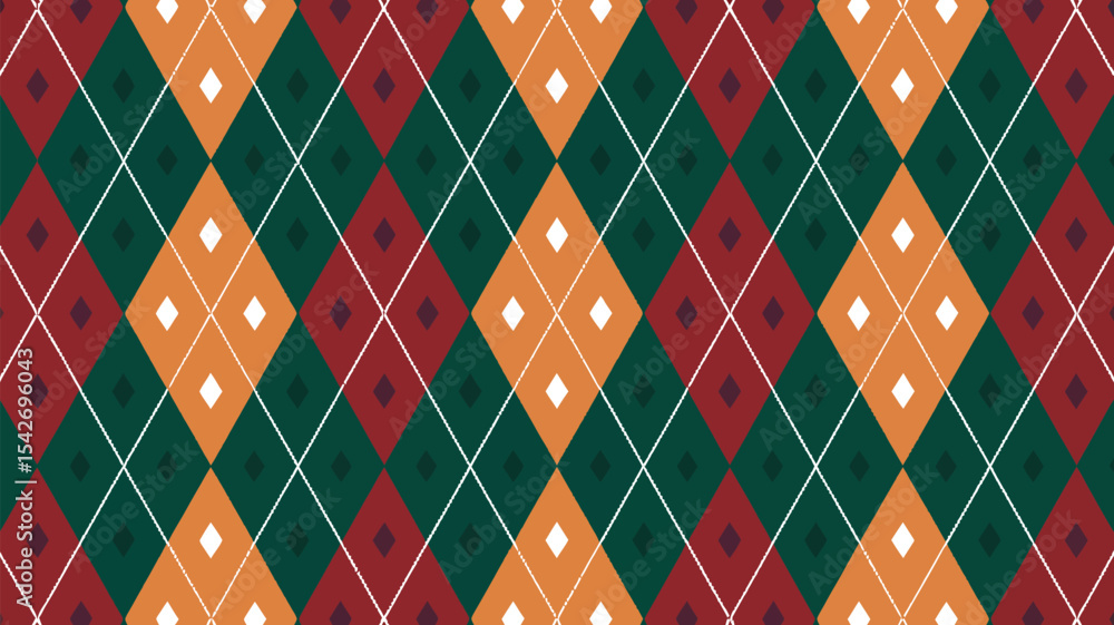 Poster seamless argyle pattern background vector illustration for fabric textile wallpaper and wrapping pap