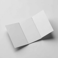 Blank Tri Fold Brochure Mockup Tri Panel Leaflet Template Paper Stationery Design