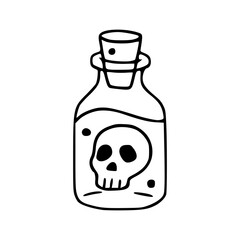 danger liquid potion bottle vector illustration