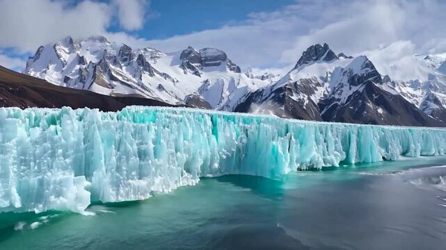 Glacier mountain landscape
