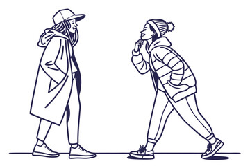 Minimalist friendship quote design inspirational vector graphic