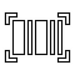 barcode line icon design. barcode thin black outline symbol vector illustration. editable stroke icon on transparent background.