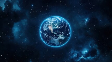 Earth planet in space