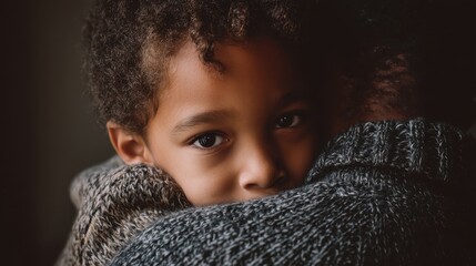 Child's Tender Embrace A Portrait of Love and Security