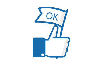 like symbol on white background