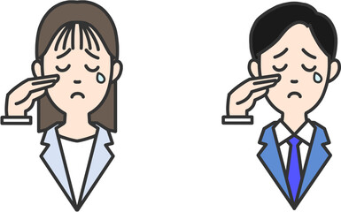 泣くビジネスマン