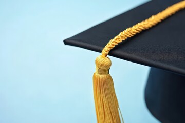 Close-up of a graduation cap tassel.