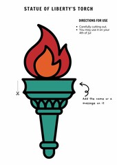 4th of July Craft activities  Statue of Liberty Crown and Torch