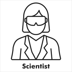 Scientist Outline Icon