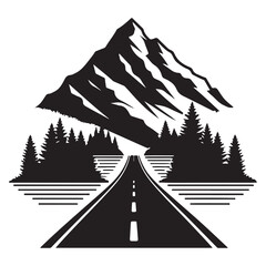 Majestic Mountain Road Leading to a Peaceful Nature Escape