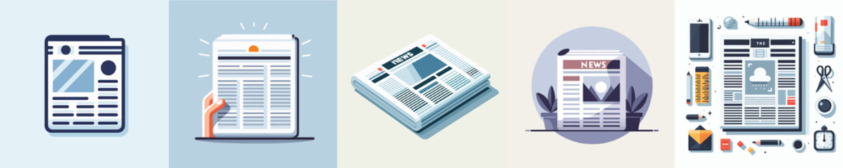Naklejka premium vector of a newspaper