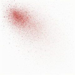 a scatter of red dots on a white background, creating a vivid contrast between the two colors