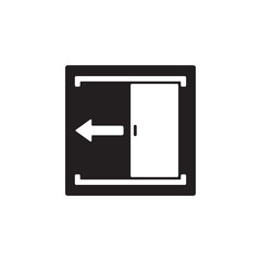 door slides icon symbol sign vector