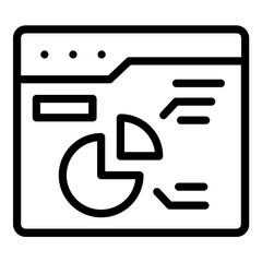 data analysis icon line