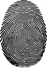 Fingerprint recognition and identification icon