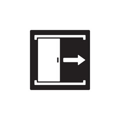 door slides icon symbol sign vector