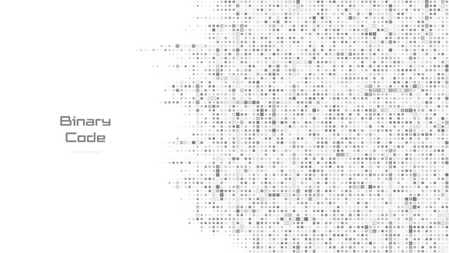 Binary code background. Background of binary code with digits 1 and 0. Digital binary data and streaming digital code. Coding Software Programming code technology background. Vector illustration.